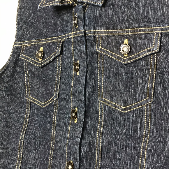 Mossimo Supply Co Denim Vest Dark Wash - Picture 2 of 6
